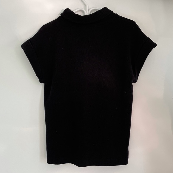 Club Monaco Black Rolled Textured Top - S/M - Picture 2 of 5